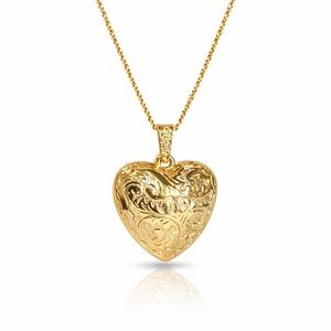 Elegant Gold Heart Pendant Necklace